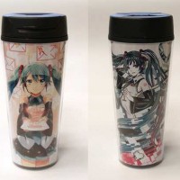 初音ミクとの限定コラボ商品（タンブラー）※リバーシブルのデザイン