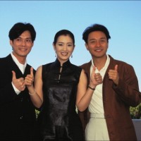 1996年カンヌ国際映画祭に出席した（左から）ケビン・リー、コン・リー、レスリー・チャン