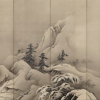 橋本雅邦「雪景山水図」 1880年代半ばWilliam Sturgis Bigelow Collection 1.8724