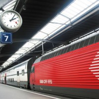 スイス連邦鉄道とモンディーンの鉄道時計
