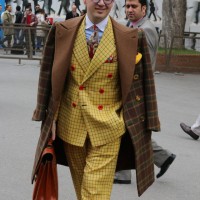 ピッティでのファッションスナップは自社のPRとして絶好の場、Passaggio Cravatteのジャンニ氏