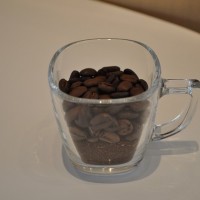 卓上に配されたコーヒー生豆は見た目もおしゃれ