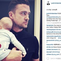 「父の日」に息子・サイラスくんを抱く姿を公開した、ジャスティン・ティンバーレイク（Instagramより）