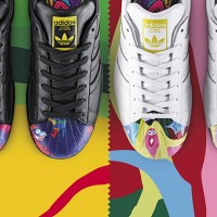 ファレル・ウィリアムスとのコラボレーションコレクション「adidas Originals = PHARRELL WILLIAMS」15AWシーズン新作「スーパースター アートワーク コレクション」／トッド・ジェームスとコラボレートした「スーパーシェル」