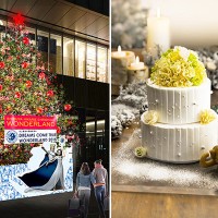 渋谷ヒカリエのクリスマスプロモーション「Shibuya Hikarie Christmas 2015 ～WONDERLAND～」／【左】「ドリームズ・カム・トゥルー」とコラボレーションしたクリスマスツリー＆【右】限定クリスマスケーキ