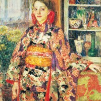 児島虎次郎 《和服を着たベルギーの少女》1911年 / 116.0 × 89.0 cm / 油彩・カンヴァス
