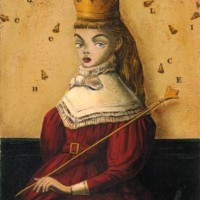 「王女に扮するアリス」　ジグレー 22.7×15.8cm 2000年