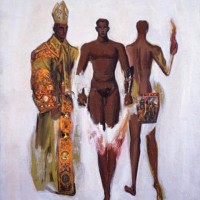 「聖なる儀式」油彩 41×31.8cm 1990年
