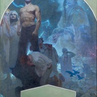 自力II 犠牲と勇気 プラハ市民会館壁画（下絵） 1911年 油彩／カンヴァス 115×95cm プラハ市立美術館