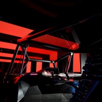 TOKYO, JAPAN - FEBRUARY 08: VODY by Rhizomatiks(Rhizomatiks/TOYOTA BOSHOKU CORPORATION) is displayed at the Media Ambition Tokyo at Roppongi Hills on February 8, 2018 in Tokyo, Japan. The interiors of VODY comform to the drivers' and passengers' needs, an