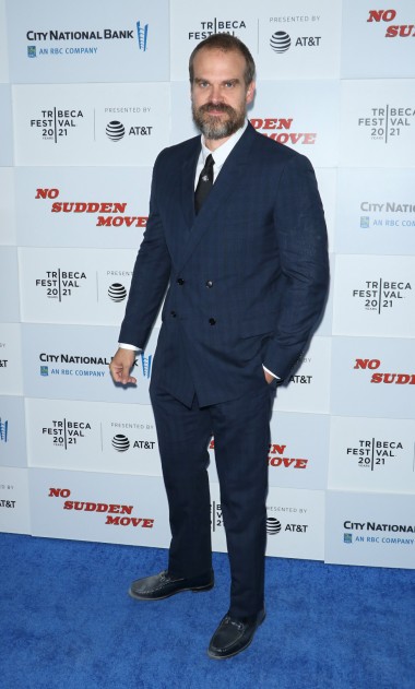 ディオールを纏った俳優のデヴィッド・ハーバー。ニューヨークで開催のトライベッカ映画祭に登場