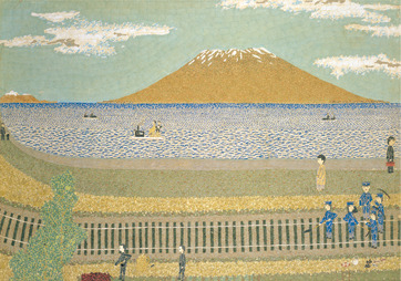 「桜島」貼絵　1954年