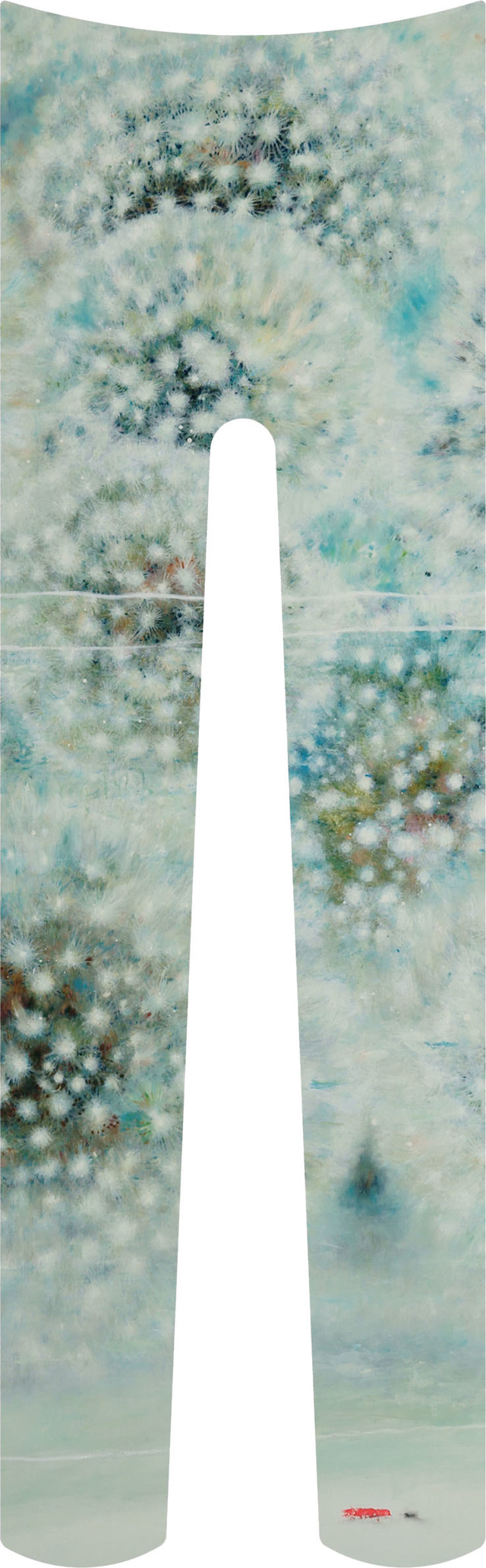 画家の池平徹兵とペインティングアーティストの田中紗樹による「ワンピースとタイツ」の新作タイツ