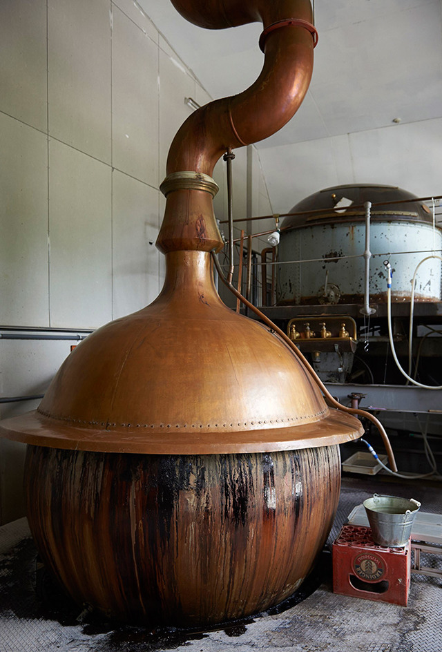 ベアレンビールの100年以上前のドイツ製煮込み釜