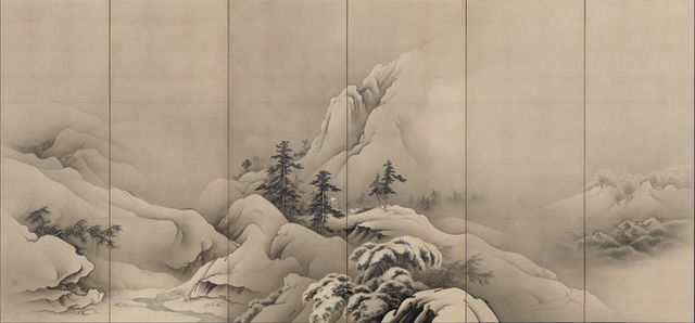 橋本雅邦「雪景山水図」 1880年代半ばWilliam Sturgis Bigelow Collection 1.8724