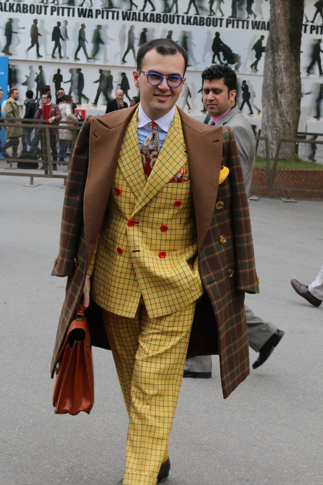 ピッティでのファッションスナップは自社のPRとして絶好の場、Passaggio Cravatteのジャンニ氏