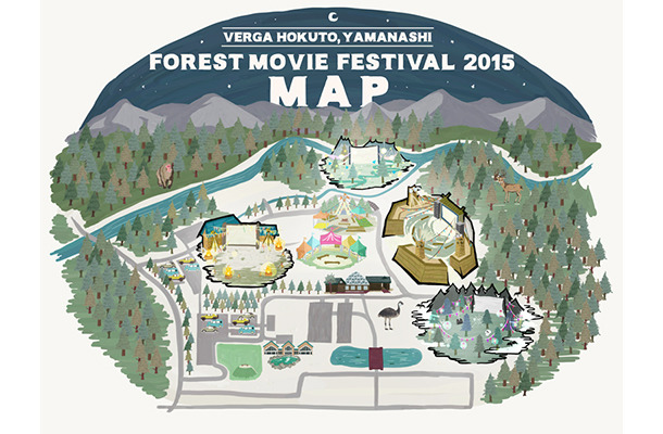 オールナイトの野外映画フェス「夜空と交差する森の映画祭 2015」