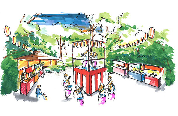 日本庭園で開催されるホテルニューオータニの夏祭り「大江戸紀尾町祭」
