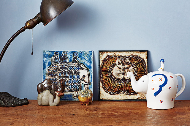 スウェーデンの陶芸作家、リサ・ラーソンの動物のオブジェや陶板
