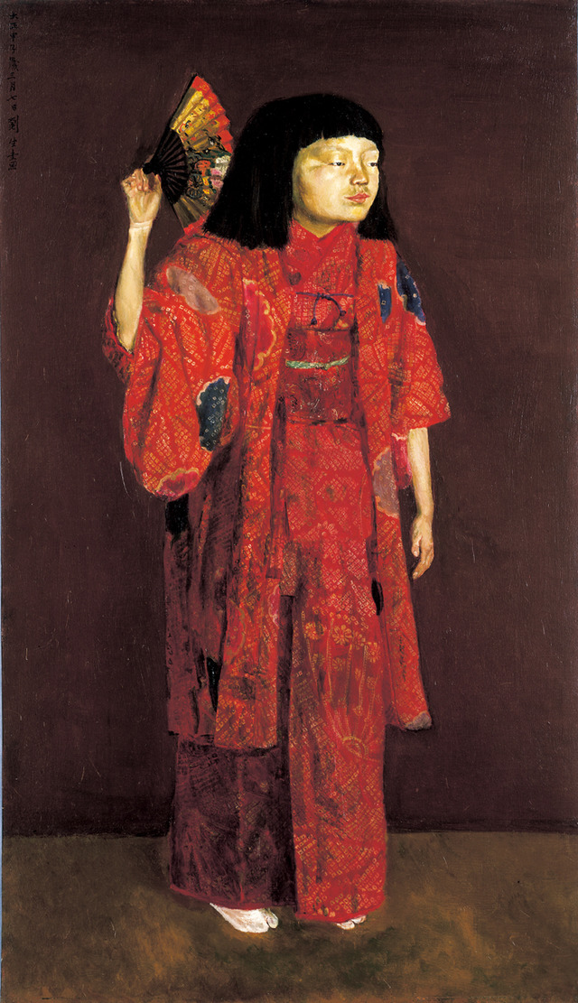 岸田劉生 《童女舞姿》1924年 / 91.0 × 53.0 cm / 油彩・カンヴァス