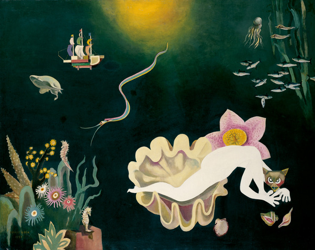 古賀春江 《深海の情景》1933年 / 129.0 × 161.0 cm / 油彩・カンヴァス