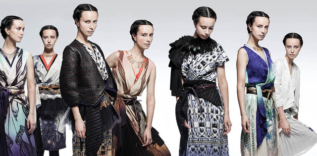 ソマルタのデザイナー廣川玉枝による“新時代の和装”。西陣織「細尾」など4社と共作した着物を展示