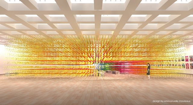 国立新美術館開館10周年 「NACT Colors」インスタレーション（イメージ） デザイン：エマニュエル・ムホー