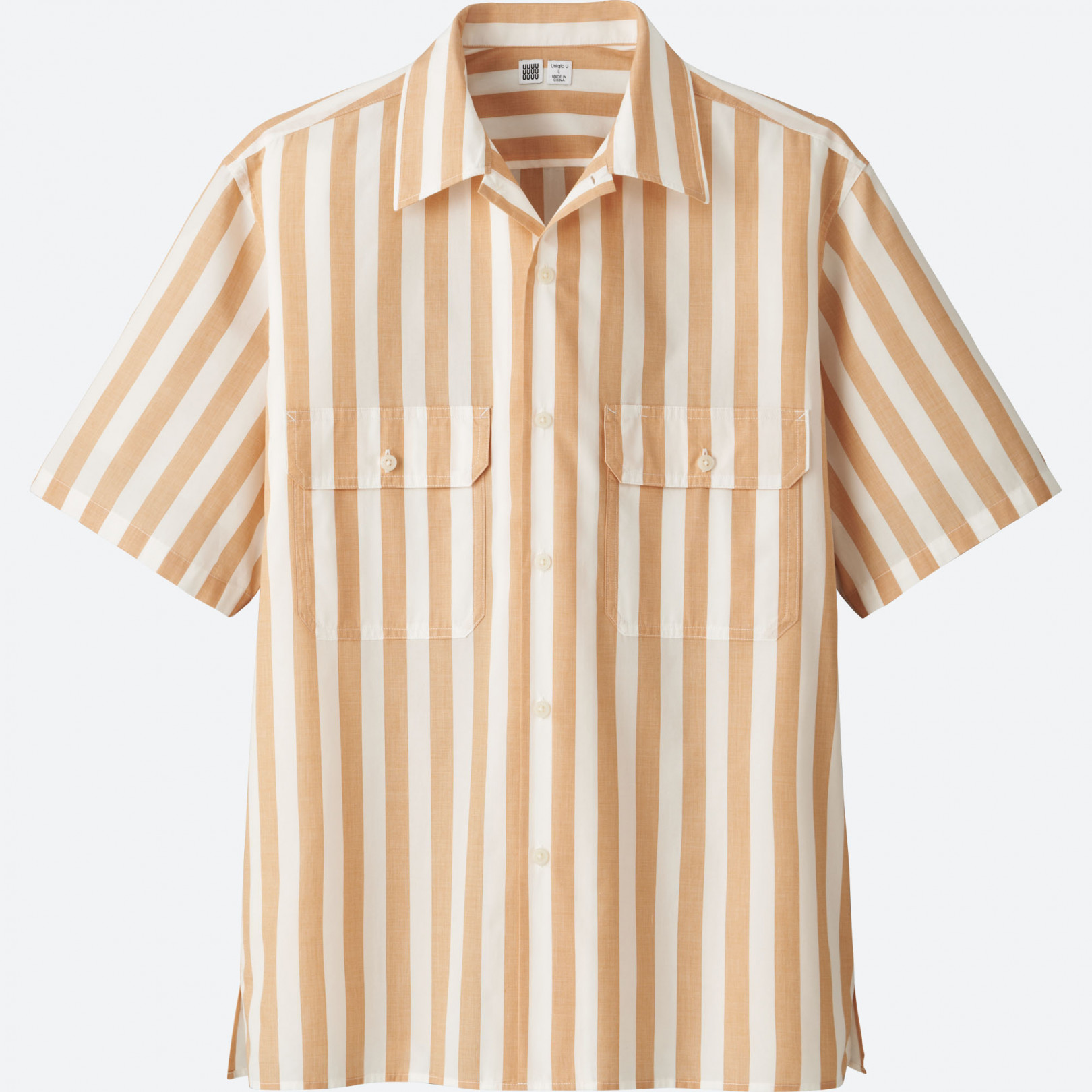 「ストライプオープンカラーシャツ（半袖）＋E」（2,990円）