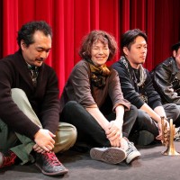 左から中島ノブユキ（ピアノ）、ジェーン・バーキン、坂口修一郎（トランペット）、栗原務（パーカッション）