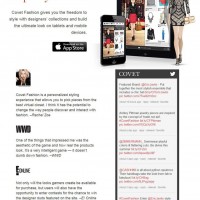 バーチャルクローゼットから好みのアイテムをチョイスして、モバイルやタブレットでスタイリングを楽しむファッションゲームアプリ「COVET Fashion」