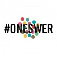 アオキアキラ初の個展「ONESWER」ロゴ