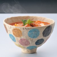 【木曜日】ボウル：佐藤尚理、レシピ：フルタヨウコ「キノコとごぼうの豆乳味噌スープ」