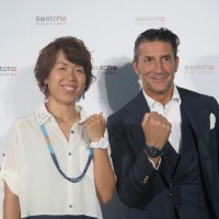 パンツェッタ・ジローラモ氏と女子サッカー日本代表・岩清水梓選手