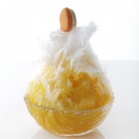 ホテルニューオータニ・サツキ江戸かき氷のマンゴー味。マンゴーのごろっと感が堪りません！