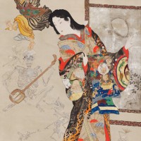 河鍋暁斎「地獄太夫」 明治時代 Charles Bain Hoyt Fund and funds donated by John C. Weber　2010.373