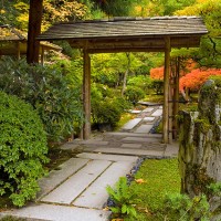 アメリカ・オレゴン州で味わう日本の美「ポートランド日本庭園」／Tea Garden Gate, fall (photo cred David Cobb)
