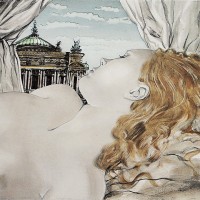 「魅せられし河：オペラ座の夢」（1951年/銅版画 ed.315 部 24×29.5cm）