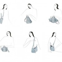 「ハンモック　バッグ」の変幻自在に変わる6WAYをファッションイラストレーターのケリー・ビーマンがイラストで表現