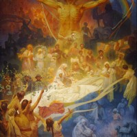 スラブ叙事詩「スラヴ民族の神格化」1926年 油彩、テンペラ／カンヴァス 480×405cm プラハ市立美術館
