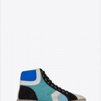 JOE MID TOP SNEAKER IN BLUE NYLON AND SUEDE.（10万円）