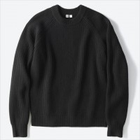 Uラムブレンドリブクルーセーター（3,990円