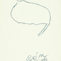 猪熊弦一郎 題名不明 1986年 鉛筆・紙 丸亀市猪熊弦一郎現代美術館蔵 ©The MIMOCA Foundation