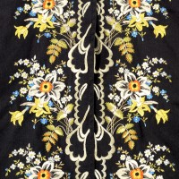 「春の花の刺繍－18世紀 宮廷衣装の習作」シルク 2012年