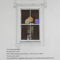 山本麻紀子《窓（ロンドン・カムデンタウン）》2010年 ドローイング 作家蔵 ドローイングと写真で一組