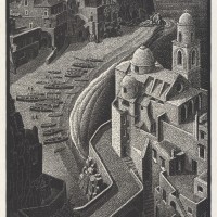 《アマルフィ海岸》 1934年 All M.C. Escher works