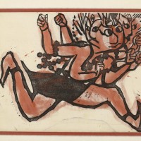 観音経曼荼羅「阿修羅の柵」 1938年 41.5×50.5㎝