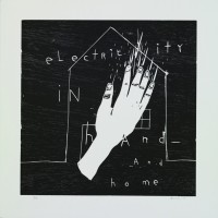 "Electricity in Hand and Home"  2010  wood cut  50.0 x 50.0cm