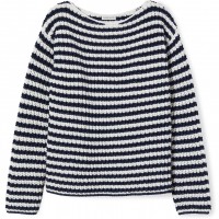 「CHUNKY COTTON STRIPE LONG SLEEVE BOATNECK」BLUE/WHITE（6万560円）