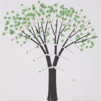 《『木をかこう』のための表紙案》1977年、パルマ大学CSAC