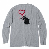 カシミアカーディガン（バック） Banksy's Graffiti LOVE RAT(ラブ ラット)メンズS~L. 46万2,000円 ウィメンズXS~M 44万円